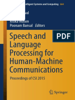 Speech and Language Processing For Human-Machine Communications