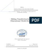 Sliding Nanofriction in Low Dimensional Model-Systems: Sissa