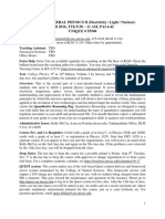 Phy302L: General Physics Ii (Electricity / Light / Nuclear) Fall 2016, TTH 9:30 - 11 Am, Pai 4.42 Unique # 55540