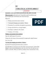 ICT Powerpoint Activity Sheet