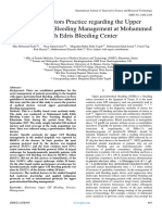 Medical Doctors Practice Regarding The Upper Gastrointestinal Bleeding Management at Mohammed Salih Edris Bleeding Center