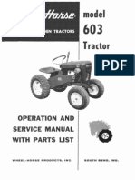 WheelHorse Model 603 Service Manual