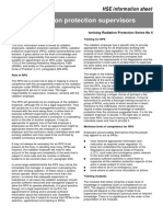 Radiation Protection Supervisors: HSE Information Sheet