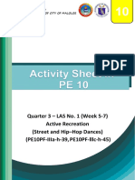 Quarter 3 - Las No. 1 (Week 5-7) Active Recreation (Street and Hip-Hop Dances) (Pe10Pf-Iiia-H-39, Pe10Pf-Lllc-H-45)