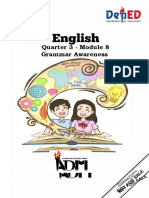 Quarter 3 - Module 8 Grammar Awareness