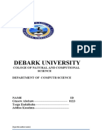 Debark University: (Type The Author Name)