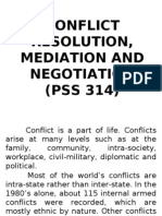 PSS 314 Conflict Resolution