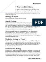 Toyota: SWOT Analysis, BCG Matrix: Strategy of Toyota Growth Strategy