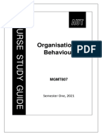 MGMT807 - Organisational Behaviour S1 2021 Study Guide