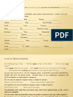 Use of The Indefinite Pronouns A, An, Some, Any and The Adverbs of Quantity Little, Few, A Lot Of, Much and Many With Nouns (C & NC)