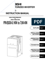 FR-E520-0.1KN To 7.5K-KN: Transistorized Inverter Instruction Manual