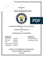 Attendence Management Project Report