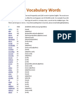 Top 2000 Vocabulary Words