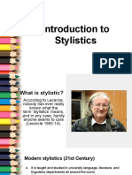 Introduction To Stylistics