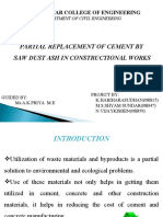 Partial Replacement of Cement by Saw Dust Ash in Constructional Works