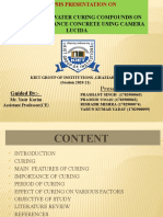 Annalysis of Water Curing Compounds On High Performance Concrete Using Camera Lucida