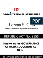 Deped Organizational Structure Updated