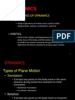 Dynamics: - Two Branches of Dynamics