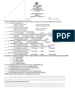 First Summative Test Science 5 QUARTER 1 - (Week 1 & 2)