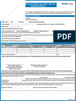 Credit Card Mandate Form