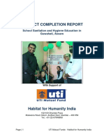 Habitat School Sanitation Project Guwahati Completion Report - UTI