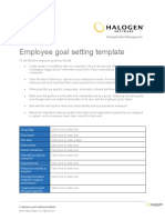 Employee Goal Setting Template