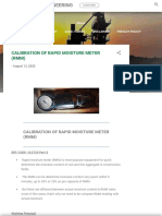 Calibration of Rapid Moisture Meter (RMM)