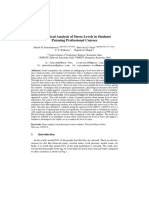 Statistical Analysis of Stress Levels in Students Pursuing Professional Courses