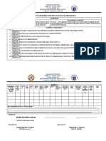 Checklist and Rubrics For The Stage Play of The Grade 10 Standards