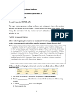 Communicative Lan. Skills II Assignments For All Freshman Students