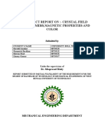 Mini-Project Report On:-Crystal Field Theory: Isomers, Magnetic Properties and Color