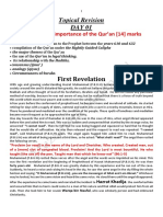 Topical Revision History and Importance of Quran STUDENTS New