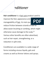 Hair Conditioner: Hair Conditioner Is A Hair Care Product Used To