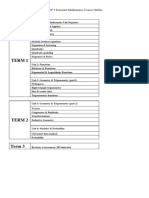 MYP 5 Extended Mathematics Course Outline