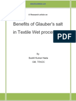 Benefits of Glauber's Salt in Textile Wet Processing: by Sushil Kumar Hada GM, Tradc