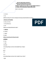 Health and Physical Edu. MCQ Exam Question Bank 2020-21