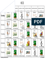 Sunday: English Social Studies Arabic Islamic Math Science