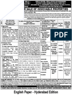 English Paper - Hyderabad Edition: Sale Notice For Sale of Immovable Properties