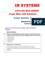 Power Systems: KPSC Objective MCQ Series (Topic Wise With Solution)