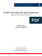 Master'S Thesis: Credit Card Security and E-Payment