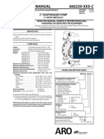 ARO 2019 66625 7 2 Inch Metallic PRO SERIES Diaphragm Pump Manual Fluid Section