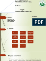 University Management System (UMS) : Mini Project On