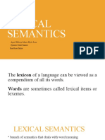 Lexical Semantics (Dr. Arcenas)