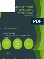 Legislation Relevant To Information Technology