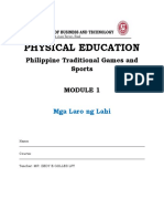 Physical Education: Philippine Traditional Games and Sports