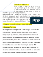 Organizational Structure Defines How Tasks Are: Pointers in HBO: 1. Organiz(s) Ational Structure - Chapter 10