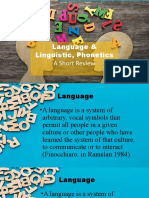 Language & Linguistic, Phonetics & Phonology Review