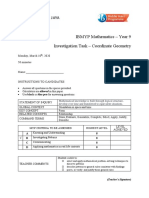 9MYP - Investigation Criterion B - Coordinate Geometry - Fixed