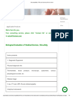 Biological Evaluation of Medical Devices / Biosafety: Applicable Products