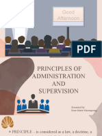 MAED 110 - Administration and Supervision